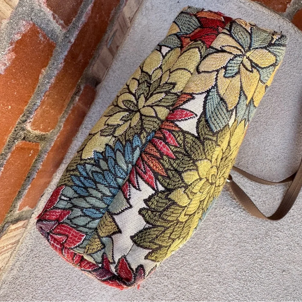 VTG Danny K Beverly Hills Tapestry Fall Floral Crossbody Bag | Made in USA 🇺🇸